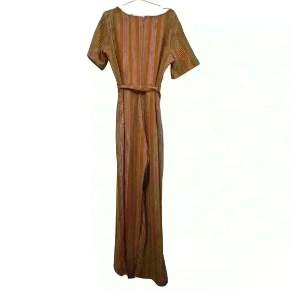 Roolee Orange Short Sleeve Stripped Jumpsuit Size XXL NEW - Picture 2 of 11